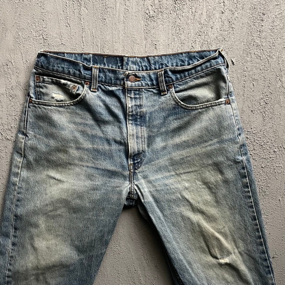 Vintage 505 Straight Leg Jeans Mens 34x27 Blue 90s Levis